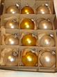 Vintage Shiny Brite glass ornaments silver and gold